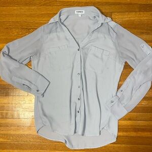 Light grey/blue button down